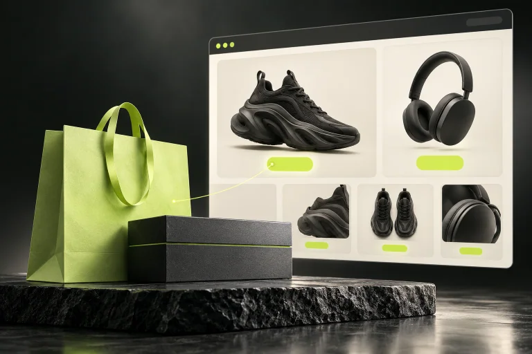 Drive commerce growth: original Webhive conceptual illustration